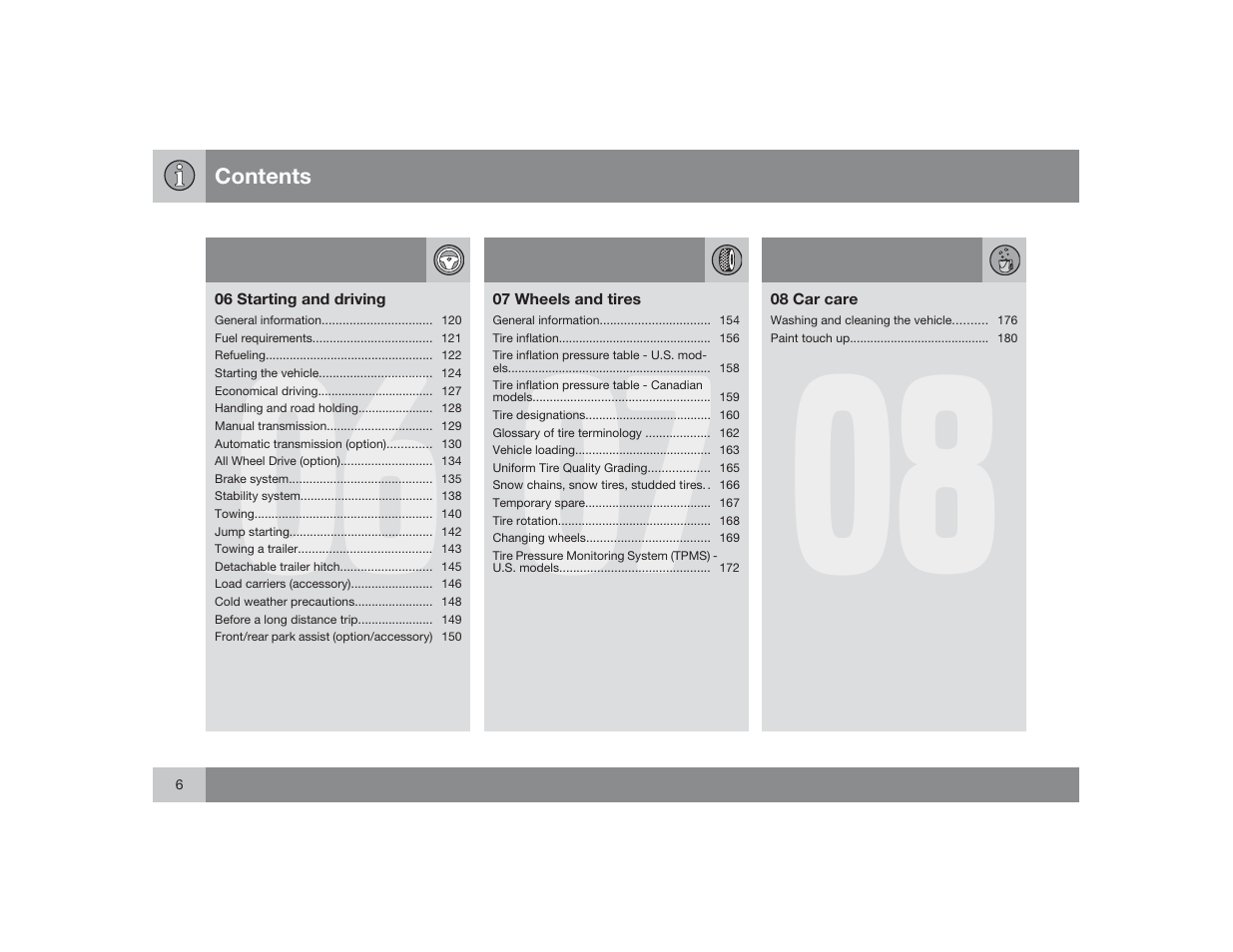 Volvo 2009 S60 User Manual | Page 6 / 254