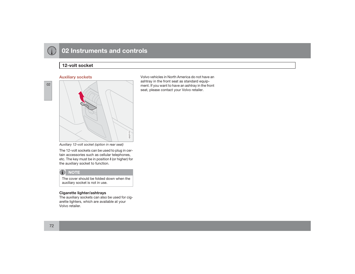 02 instruments and controls | Volvo 2009 S60 User Manual | Page 72 / 254