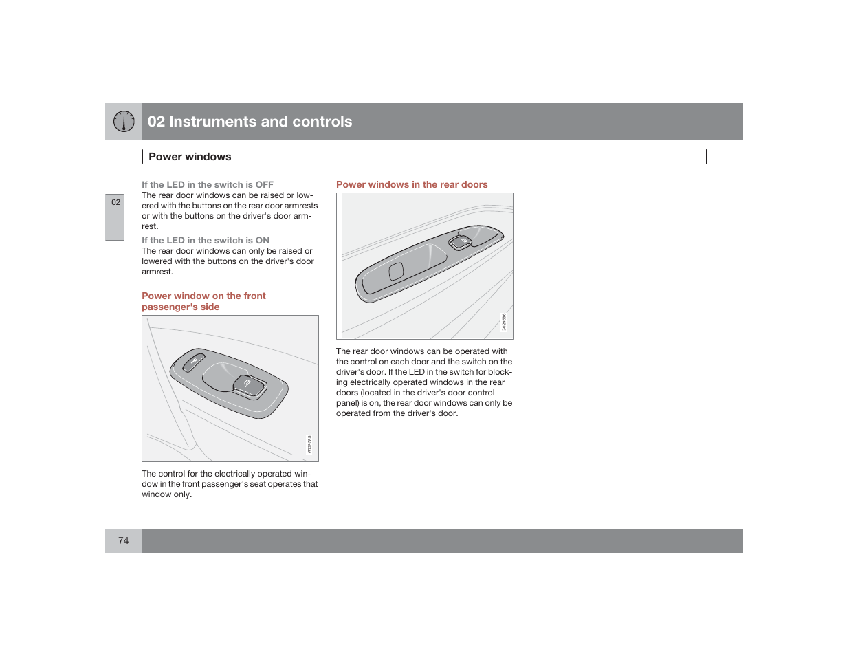 02 instruments and controls | Volvo 2009 S60 User Manual | Page 74 / 254