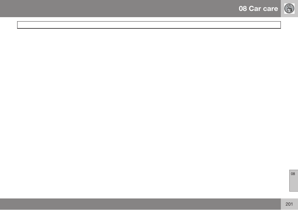 08 car care | Volvo 2009 C70 User Manual | Page 201 / 278