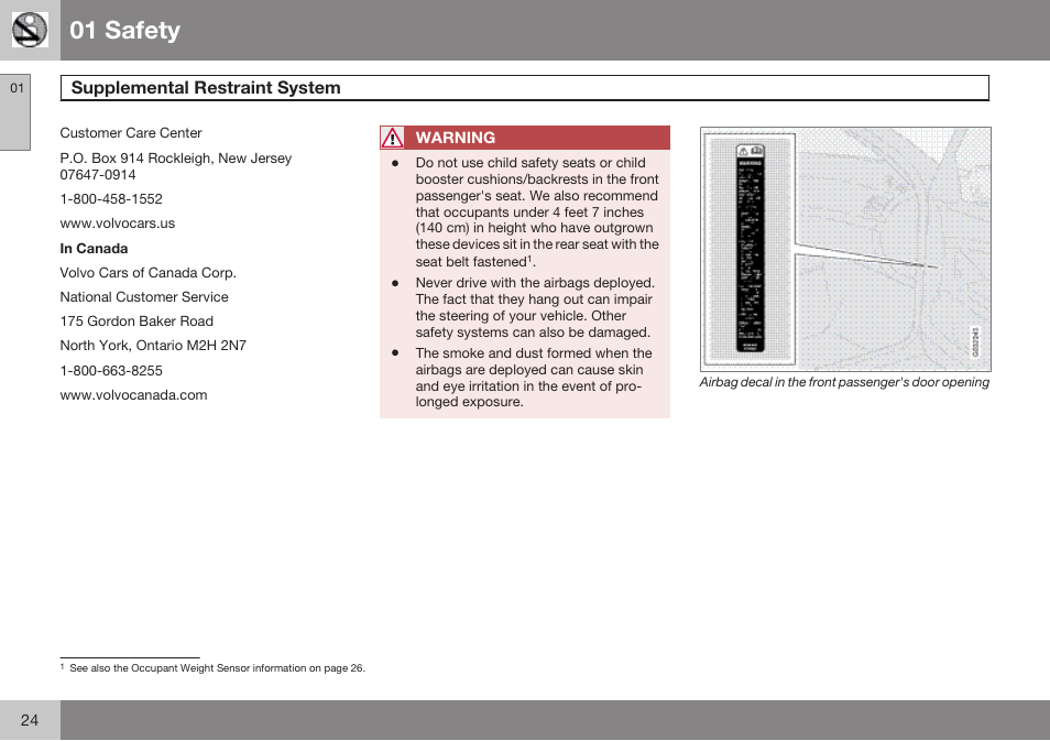 01 safety | Volvo 2009 C70 User Manual | Page 24 / 278