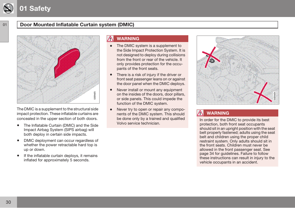 01 safety | Volvo 2009 C70 User Manual | Page 30 / 278