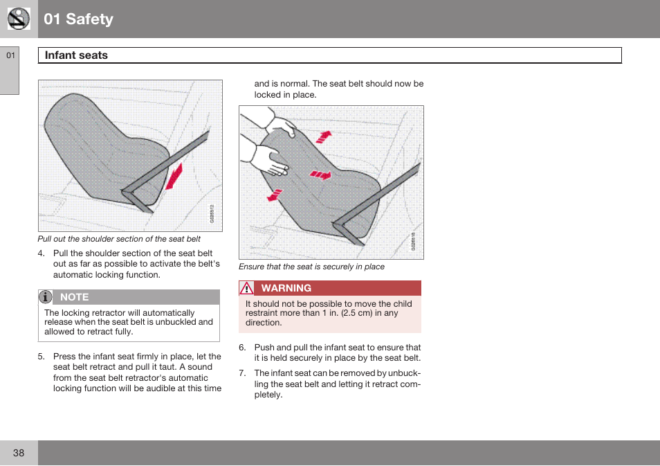 01 safety | Volvo 2009 C70 User Manual | Page 38 / 278