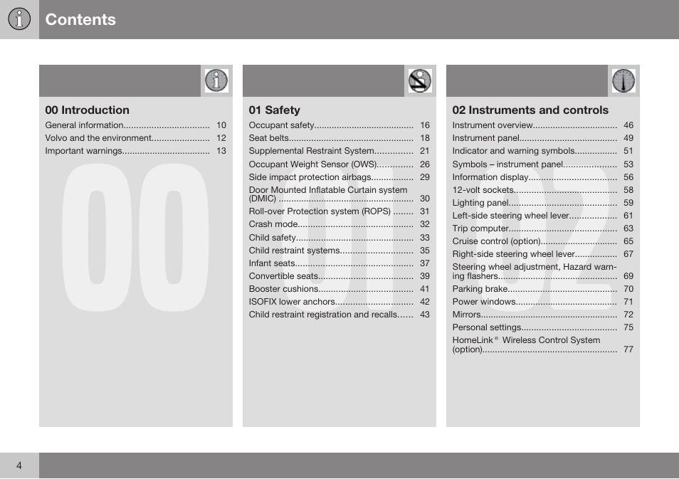 Volvo 2009 C70 User Manual | Page 4 / 278