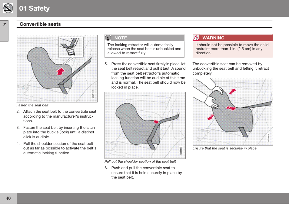 01 safety | Volvo 2009 C70 User Manual | Page 40 / 278