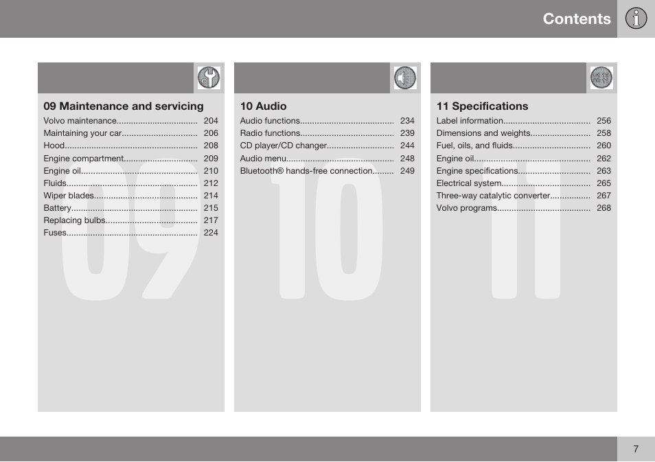 Volvo 2009 C70 User Manual | Page 7 / 278