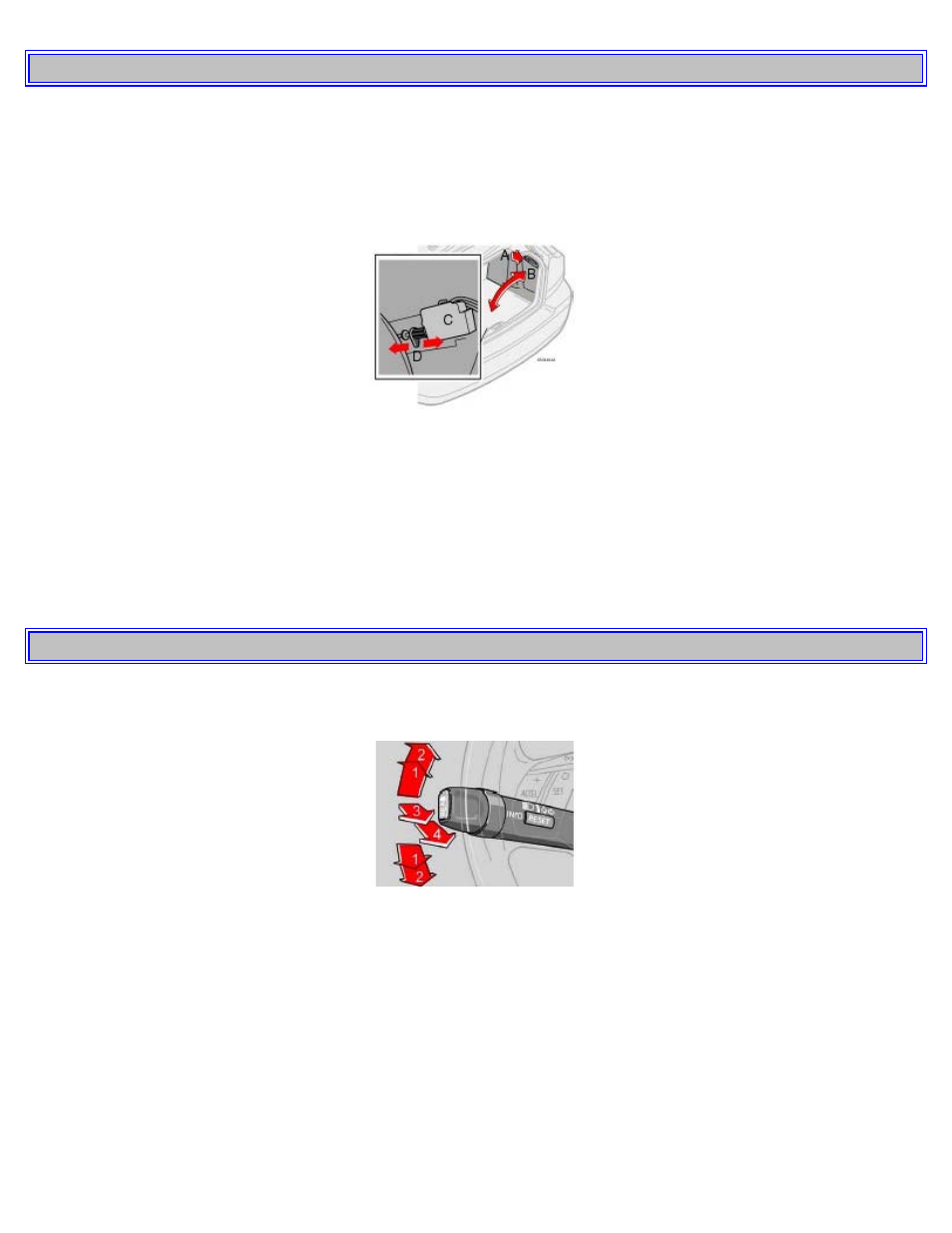 2006 volvo s60, Manually unlocking the fuel filler door, Left-side steering wheel lever | Volvo 2006 S60 User Manual | Page 27 / 132