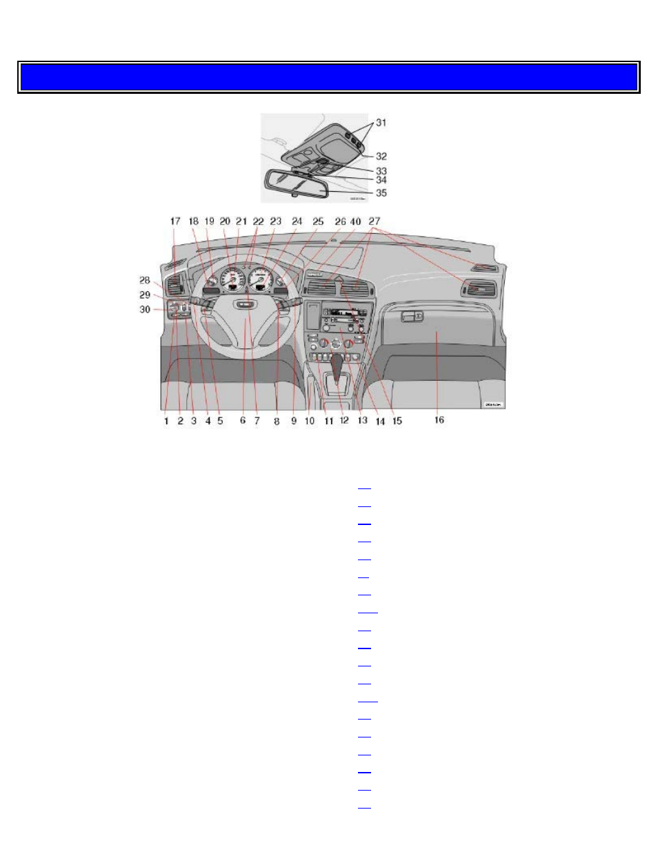 Instruments, switches and controls | Volvo 2006 S60 User Manual | Page 4 / 132