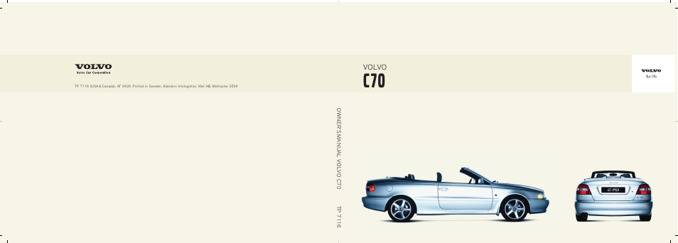 Volvo 2005 C70 User Manual | 210 pages