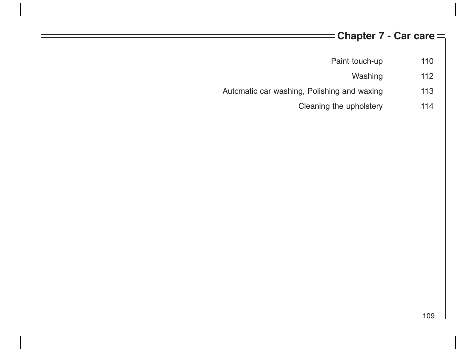 Chapter 7 - car care | Volvo 2005 C70 User Manual | Page 115 / 210