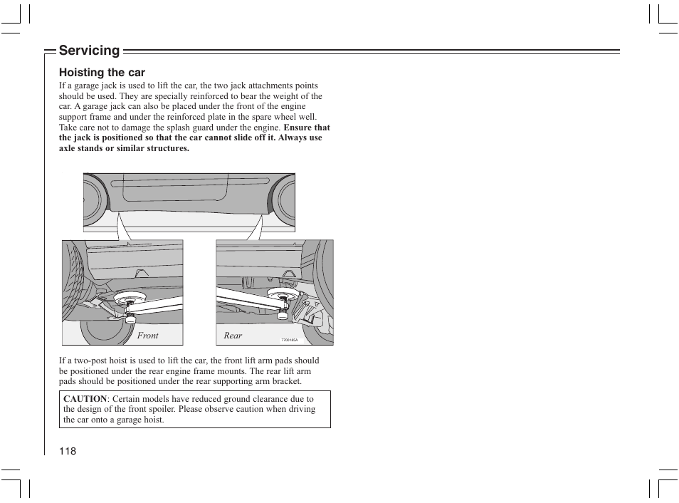 Servicing | Volvo 2005 C70 User Manual | Page 124 / 210
