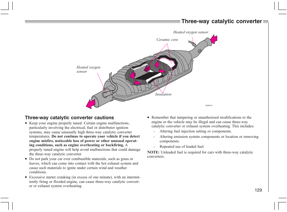 Three-way catalytic converter | Volvo 2005 C70 User Manual | Page 135 / 210