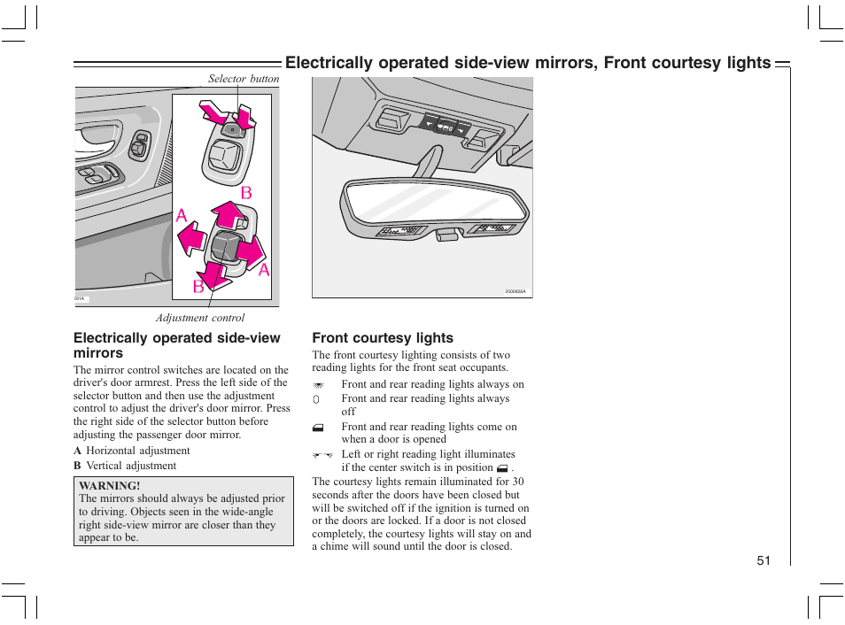 Ba a b | Volvo 2005 C70 User Manual | Page 57 / 210