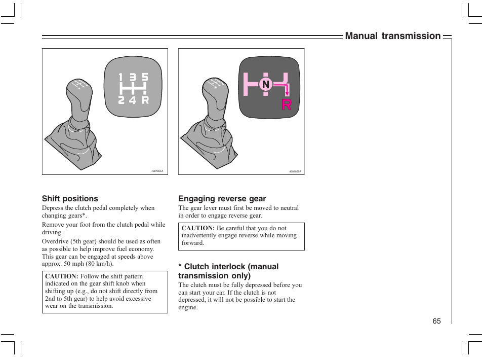 Manual transmission | Volvo 2005 C70 User Manual | Page 71 / 210