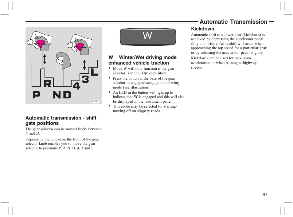 Automatic transmission | Volvo 2005 C70 User Manual | Page 73 / 210