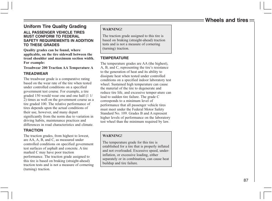 Wheels and tires | Volvo 2005 C70 User Manual | Page 93 / 210