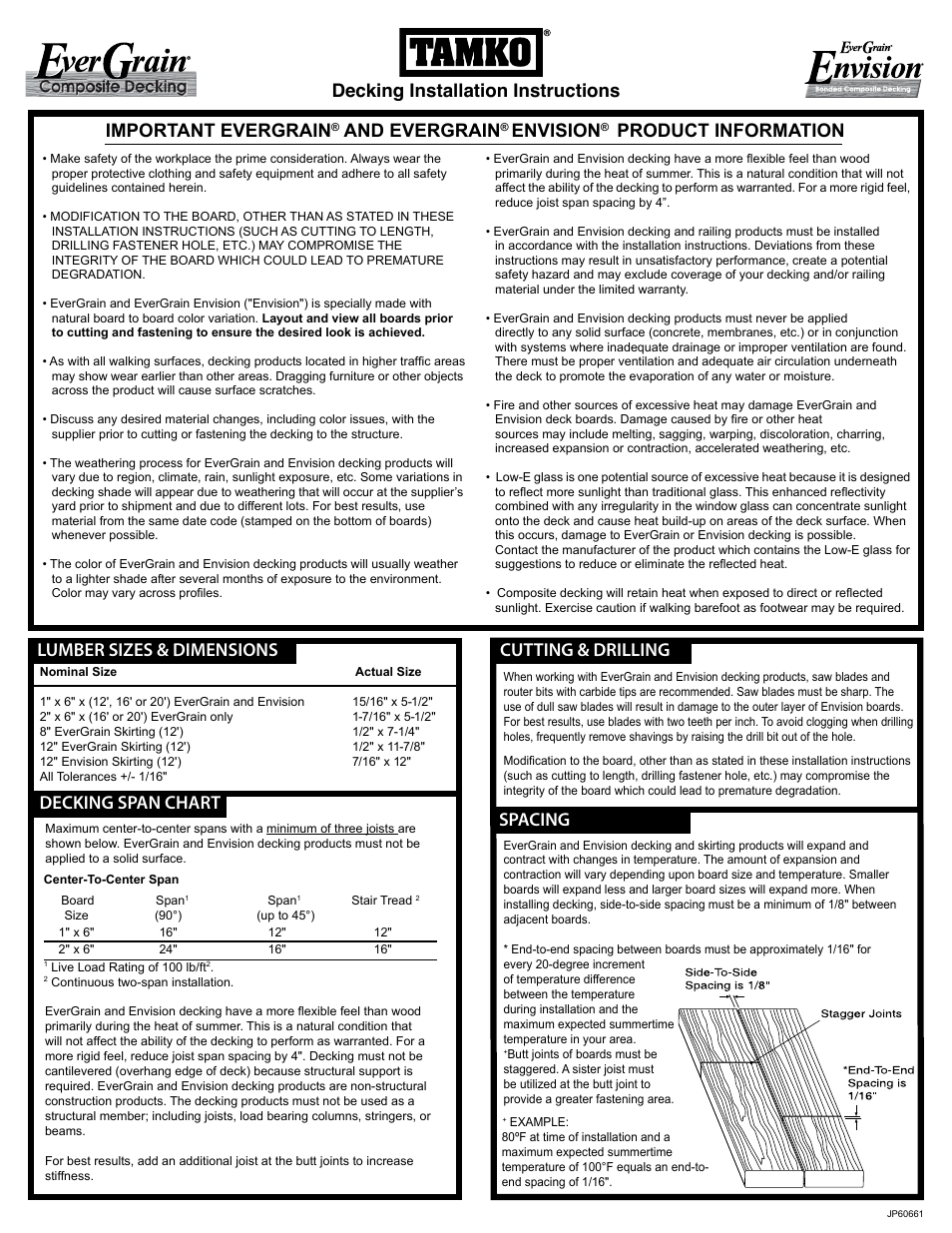 TAMKO ENVISION User Manual | 2 pages