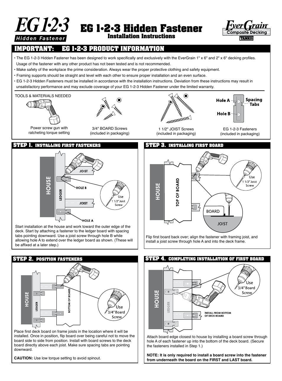 TAMKO Evergrain User Manual | 4 pages