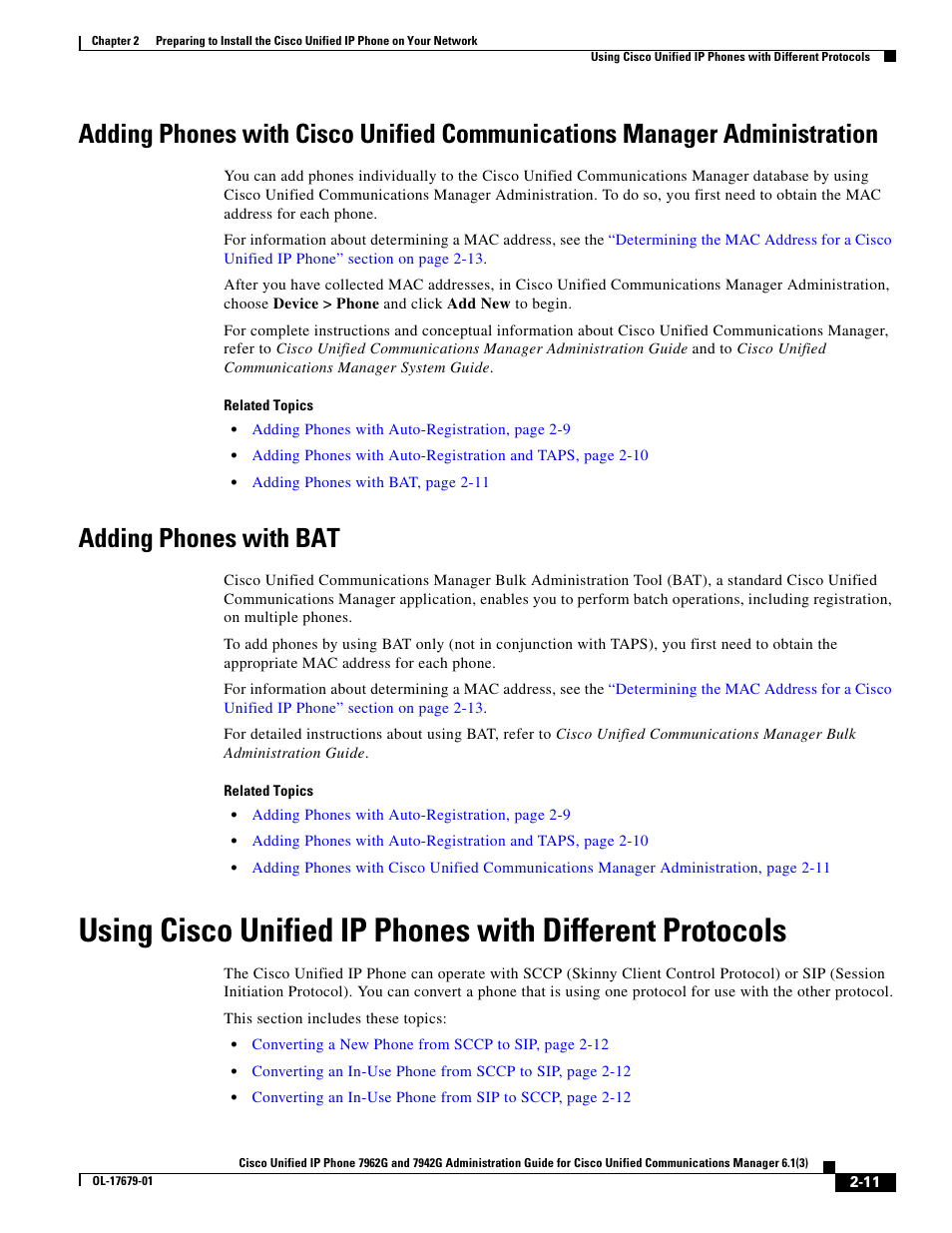 Adding phones with bat, Adding phones with, Adding | Cisco IP Phone 7942G User Manual | Page 11 / 14