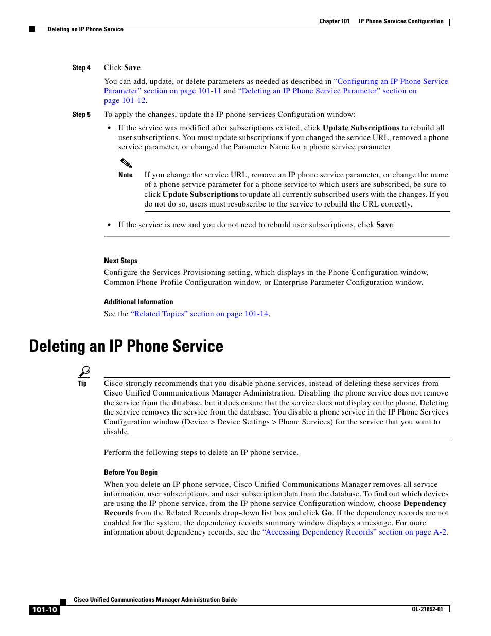Deleting an ip phone service | Cisco OL-21852-01 User Manual | Page 10 / 14