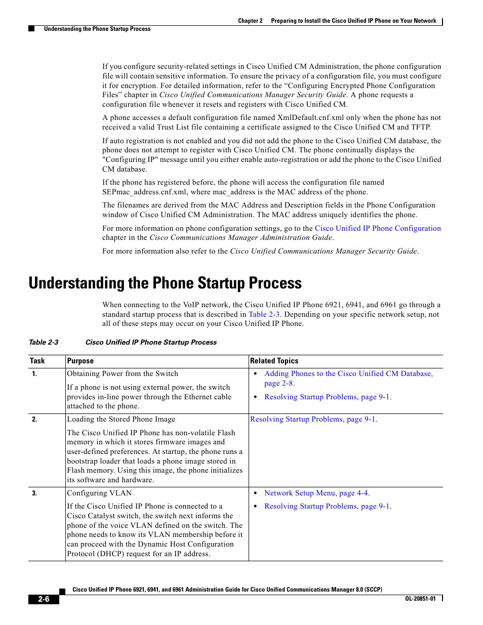 Understanding the phone startup process | Cisco 6961 User Manual | Page 6 / 12