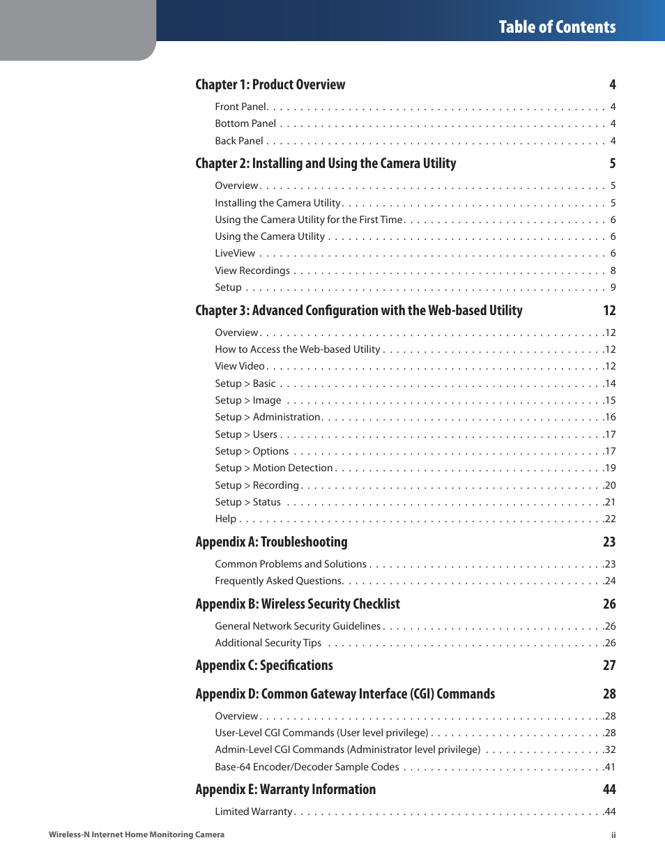 Cisco WVC80N User Manual | Page 3 / 66