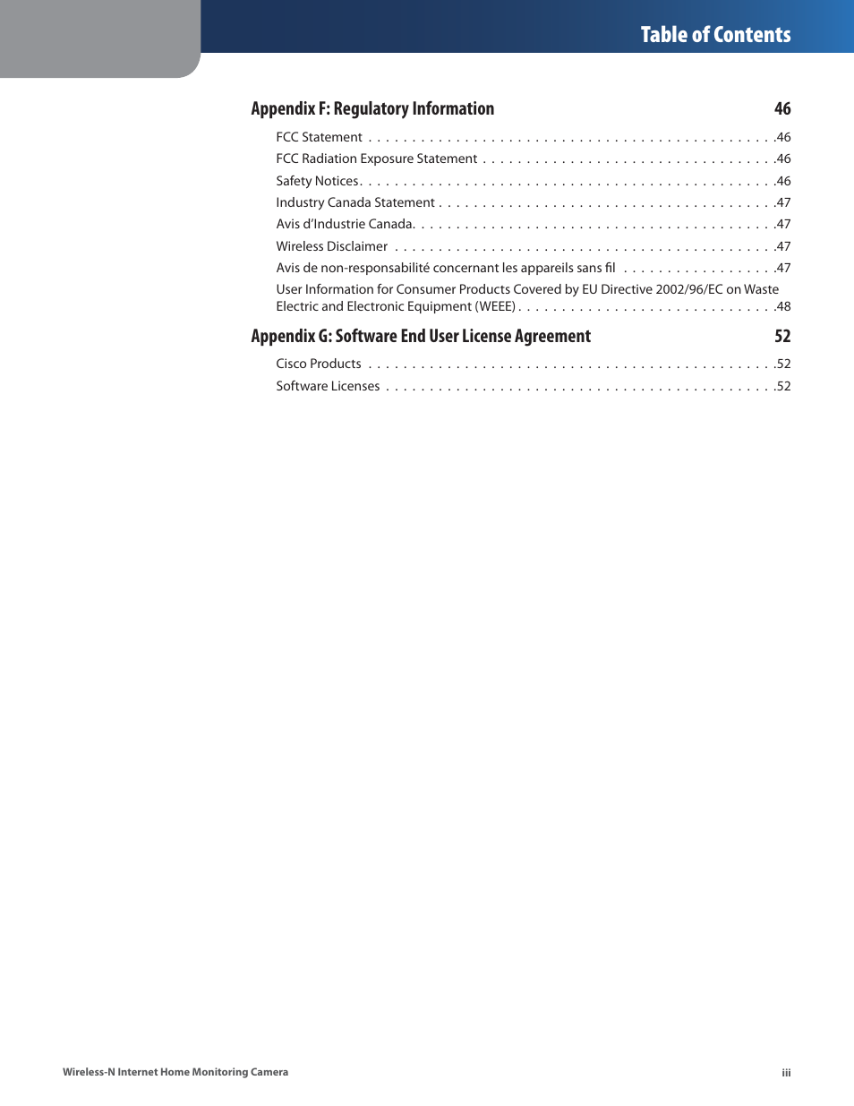 Cisco WVC80N User Manual | Page 4 / 66