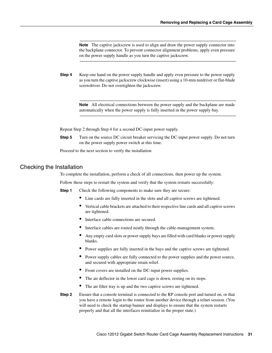 Cisco 12012 User Manual | Page 31 / 34