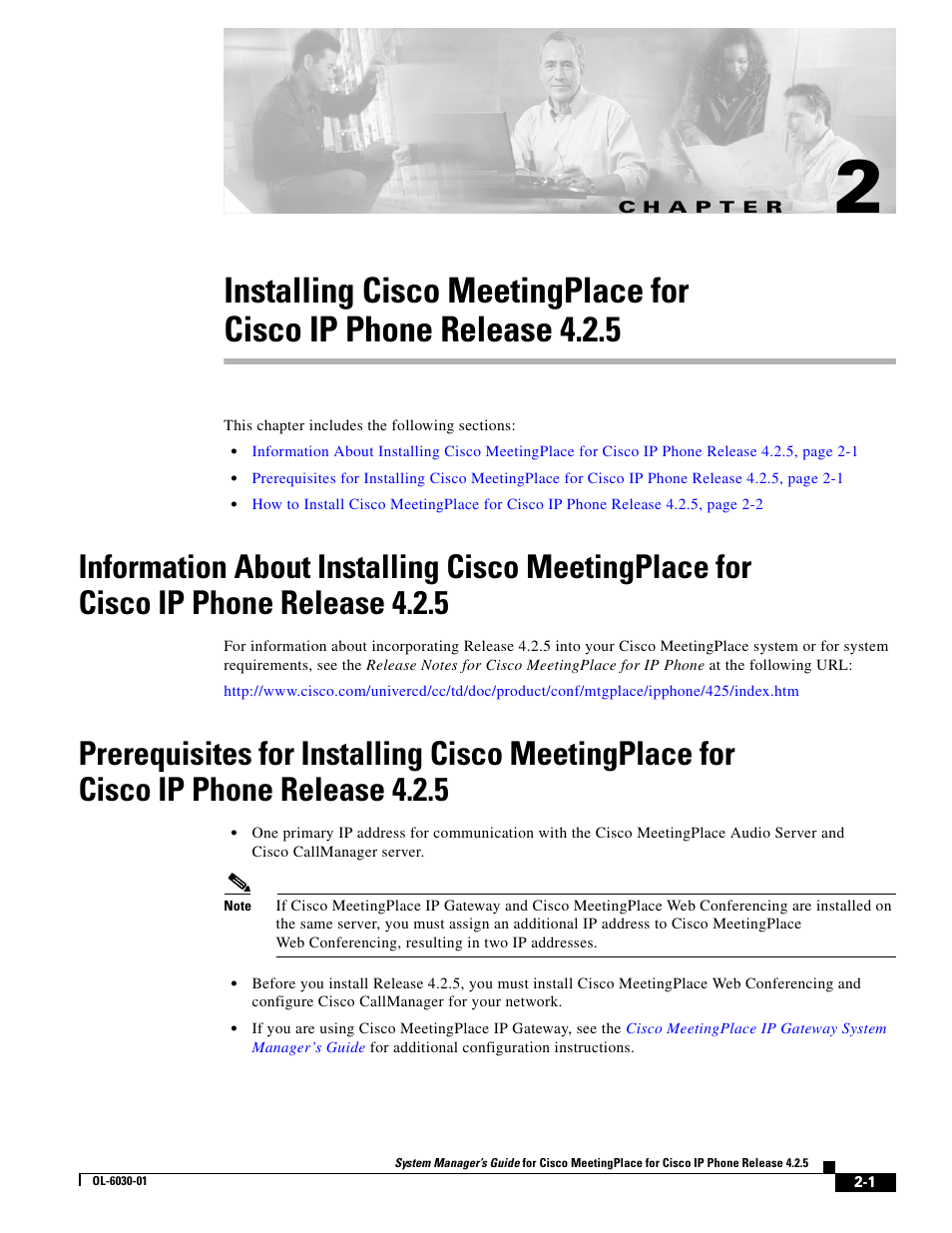 Cisco OL-6030-01 User Manual | 6 pages