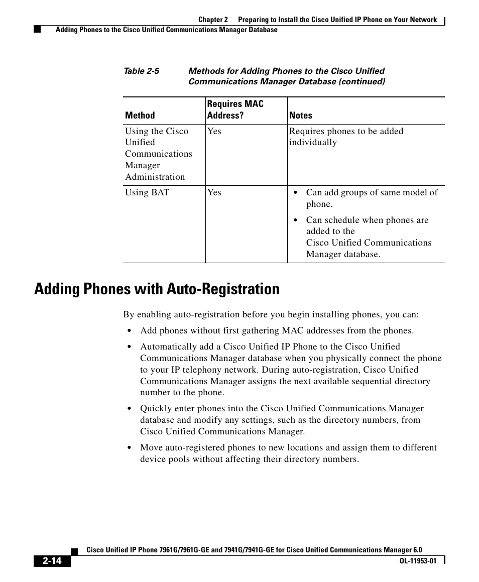 Adding phones with auto-registration | Cisco OL-11953-01 User Manual | Page 14 / 20