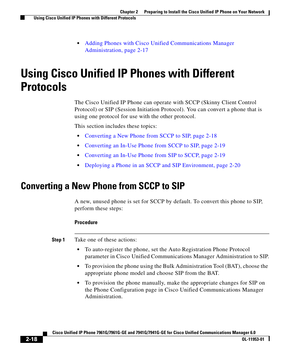 Converting a new phone from sccp to sip | Cisco OL-11953-01 User Manual | Page 18 / 20