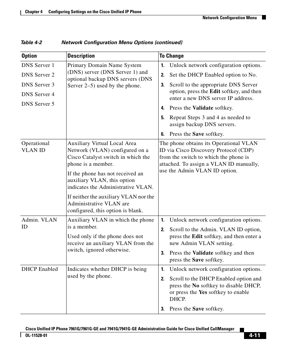 Cisco IP Phone 7961G-GE User Manual | Page 11 / 36