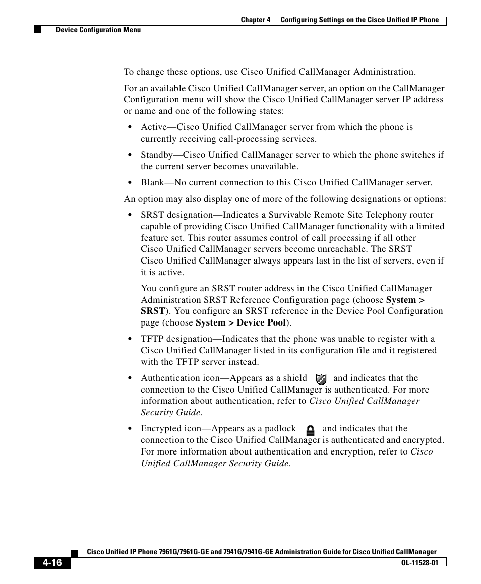 Cisco IP Phone 7961G-GE User Manual | Page 16 / 36