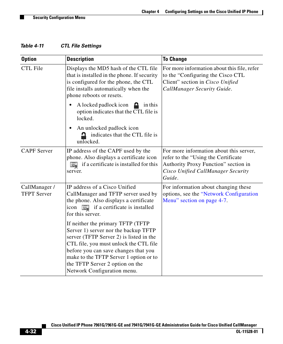 Cisco IP Phone 7961G-GE User Manual | Page 32 / 36