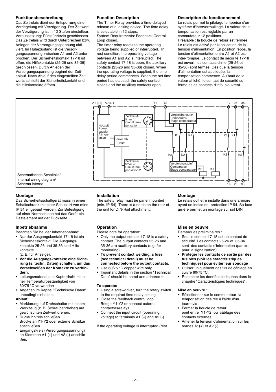Pilz PZA 300/24VAC 1n/o 2n/c User Manual | Page 2 / 12