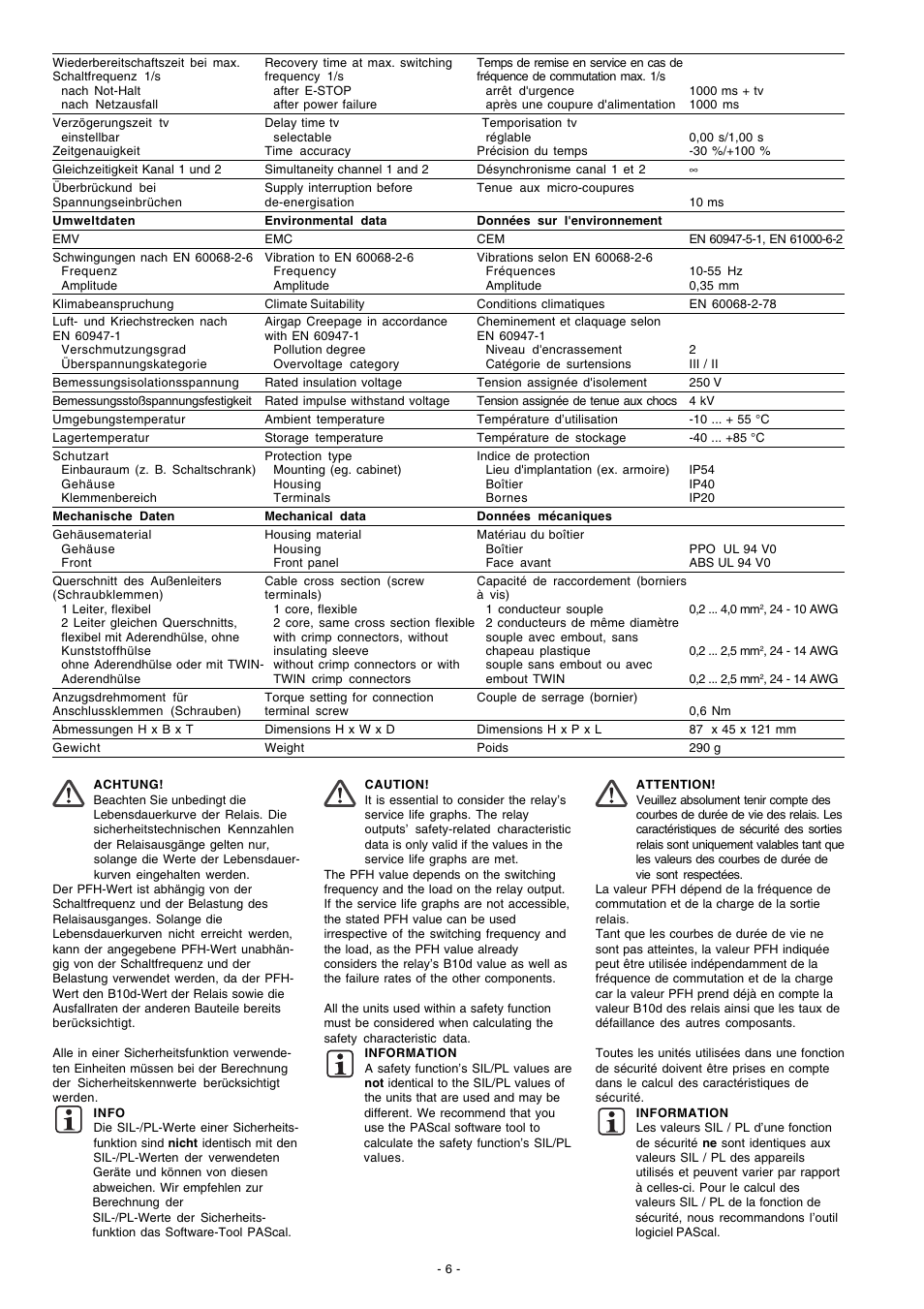 Pilz PNOZ X2.4V 1/24VDC 4n/o 1so fix User Manual | Page 6 / 8