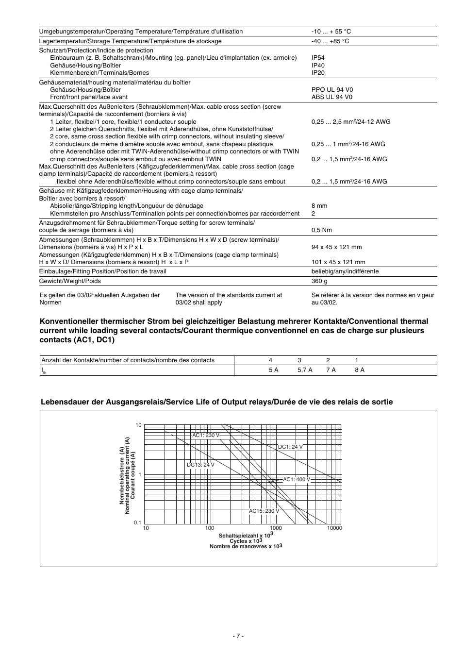 Pilz PNOZ XV2P 30/24VDC 2n/o 2n/o t User Manual | Page 7 / 16