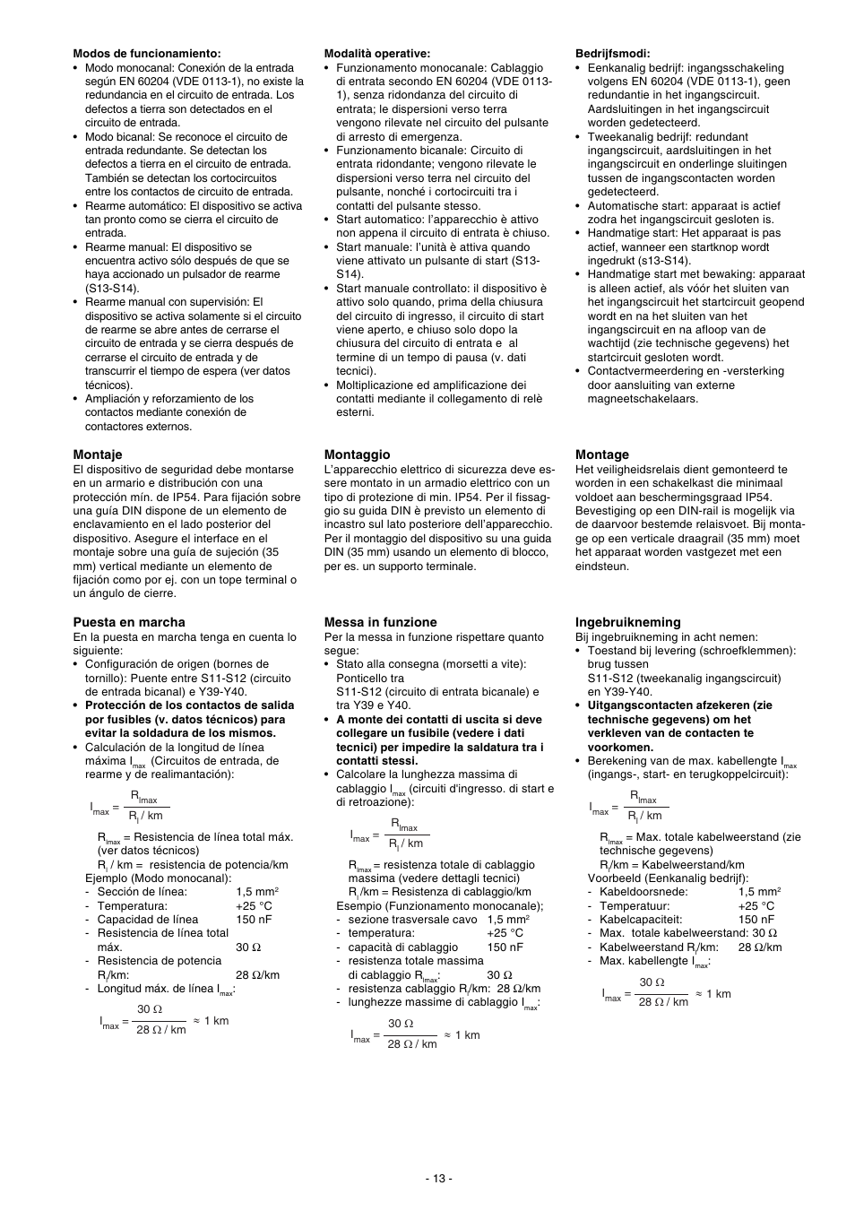 Pilz PNOZ XV3.3P 30/24VDC 3n/o 2n/o t User Manual | Page 13 / 20