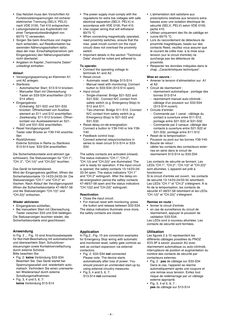 Pilz PNOZ XV3.3P 30/24VDC 3n/o 2n/o t User Manual | Page 4 / 20