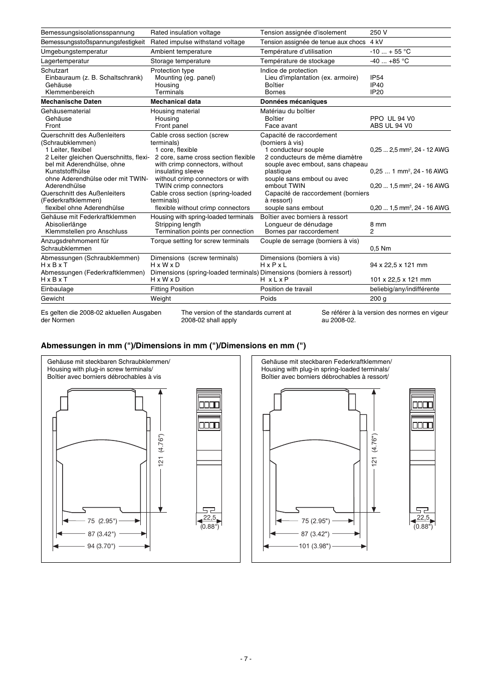Pilz PNOZ X2.1VP 0.75/24VDC 1so 2n/o fix User Manual | Page 7 / 8