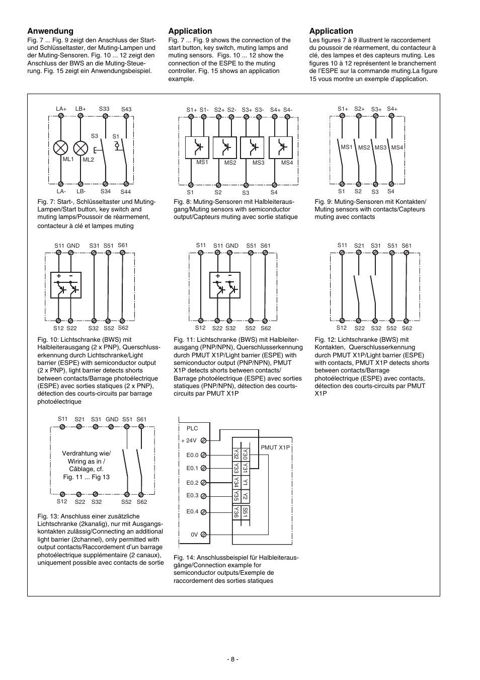 Anwendung, Application | Pilz PMUT X1P 24VDC 3n/o 1n/c 5so User Manual | Page 8 / 16