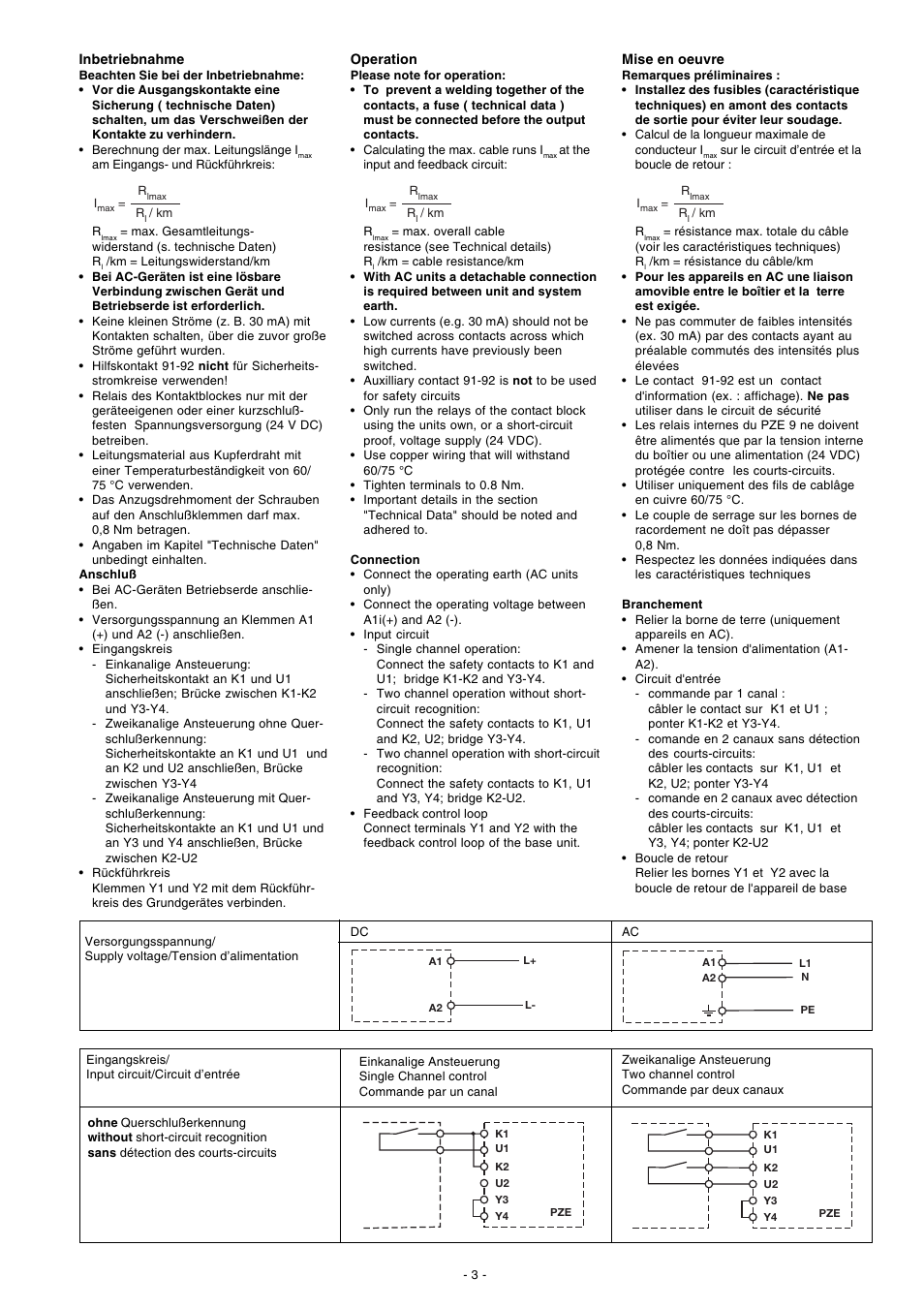 Pilz PZE 9 24VAC 8n/o 1n/c User Manual | Page 3 / 8