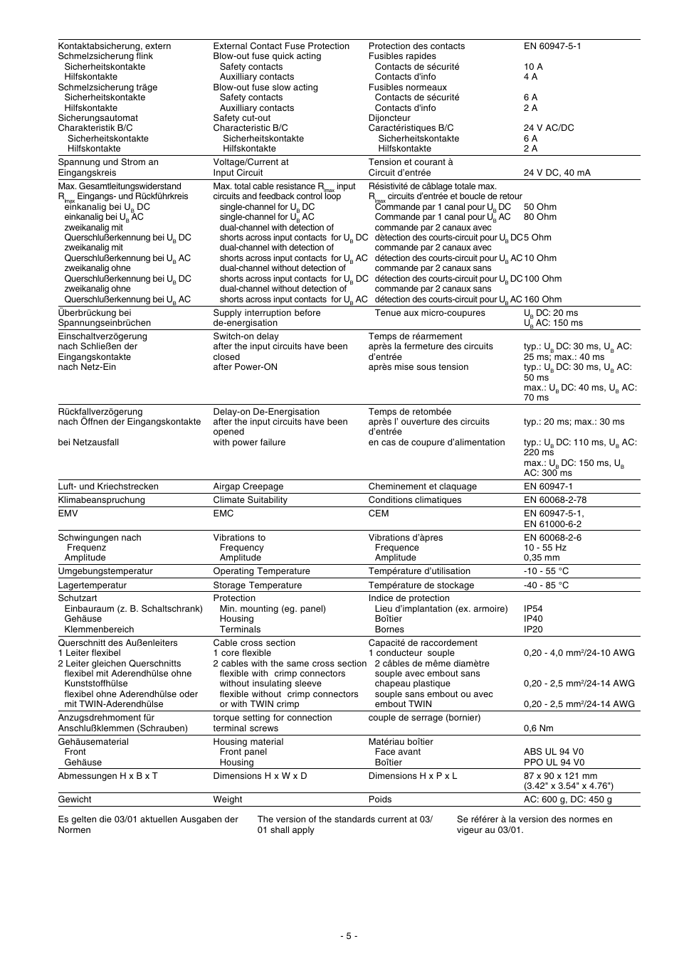 Pilz PZE 9 24VAC 8n/o 1n/c User Manual | Page 5 / 8