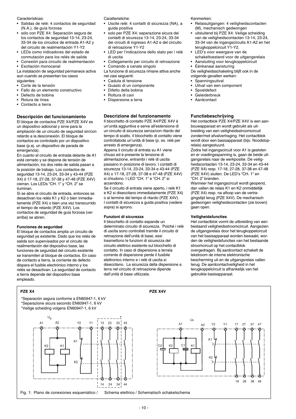 Pilz PZE X4V 0,5/24VDC 4n/o fix User Manual | Page 10 / 16