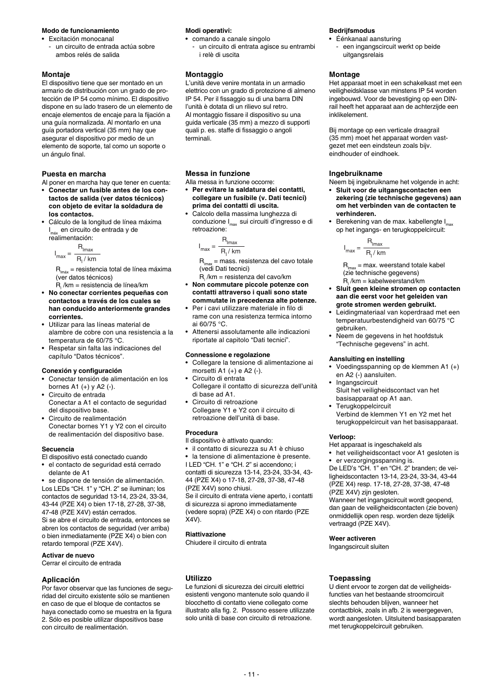 Pilz PZE X4V 0,5/24VDC 4n/o fix User Manual | Page 11 / 16