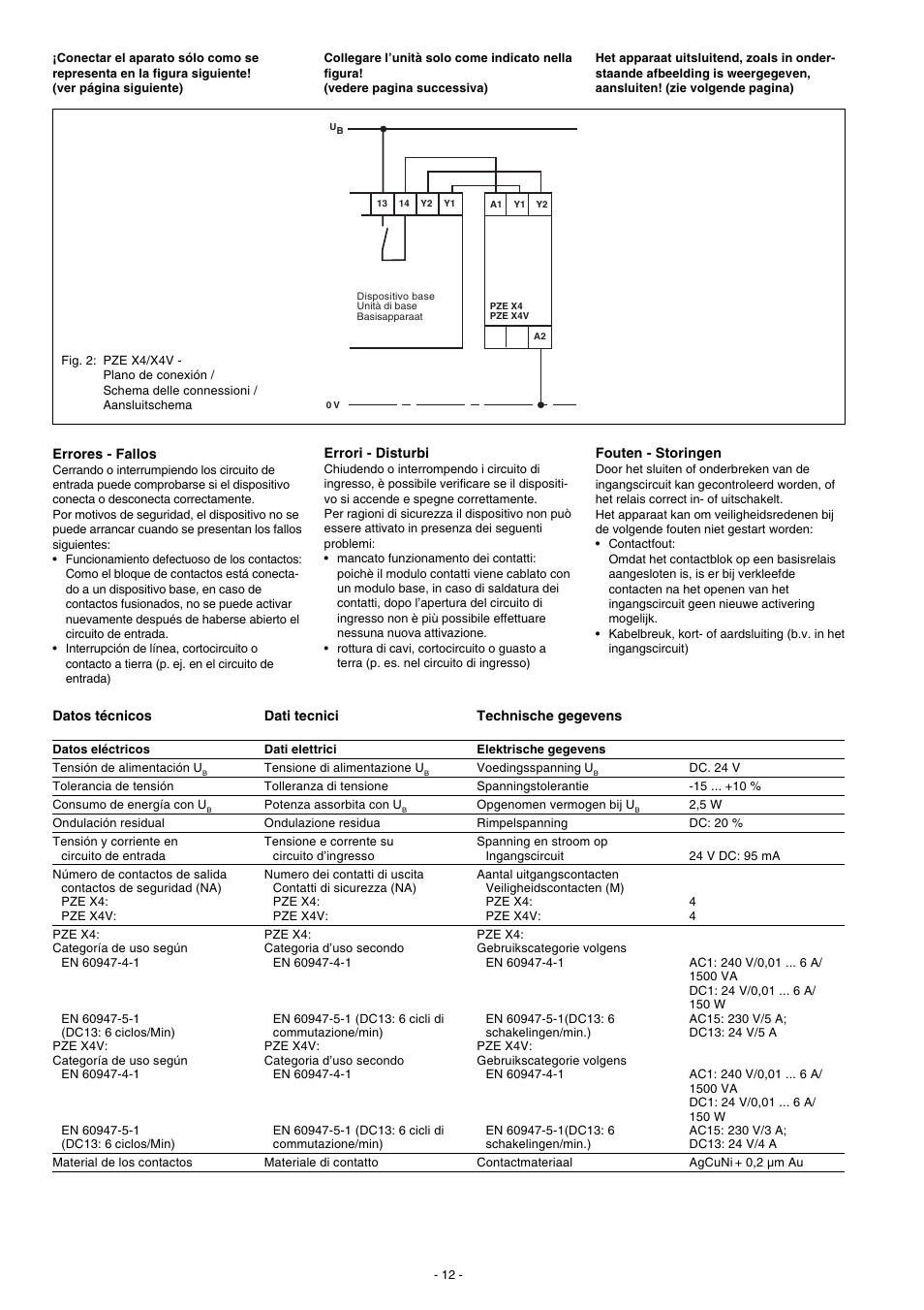 Pilz PZE X4V 0,5/24VDC 4n/o fix User Manual | Page 12 / 16