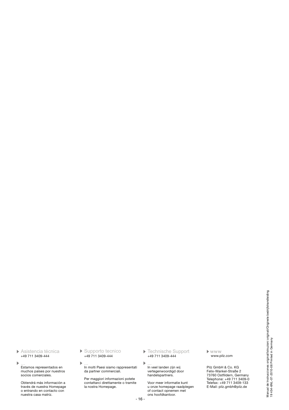 Pilz PZE X4V 0,5/24VDC 4n/o fix User Manual | Page 16 / 16