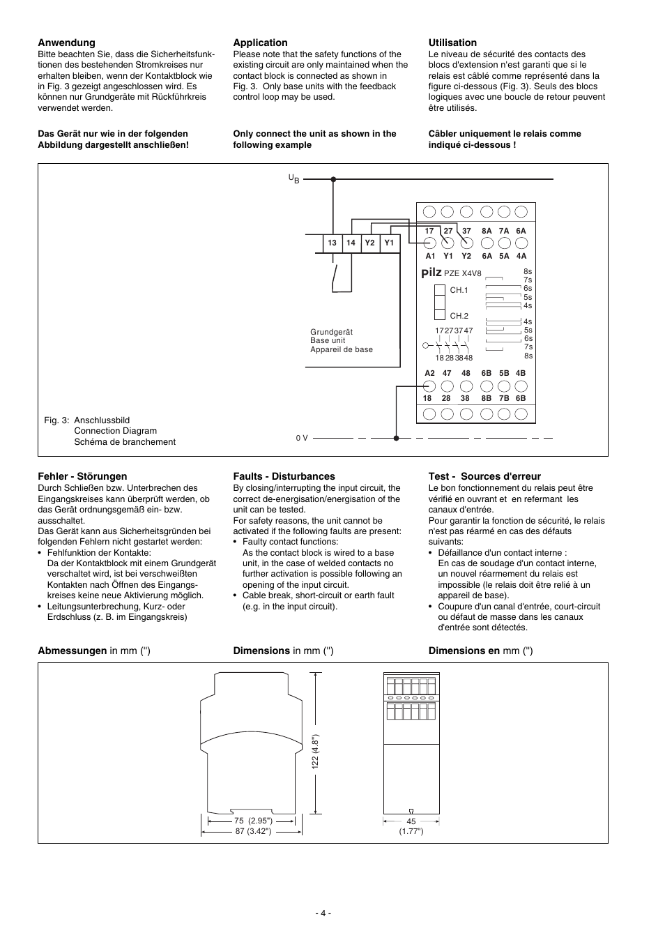 Pilz | Pilz PZE X4V 8/24VDC 4n/o User Manual | Page 4 / 6