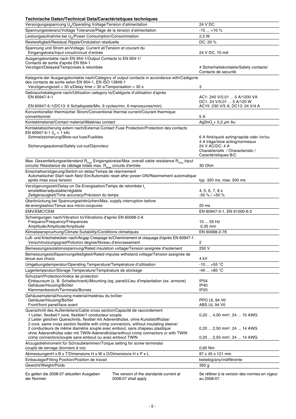 Pilz PZE X4V 8/24VDC 4n/o User Manual | Page 5 / 6