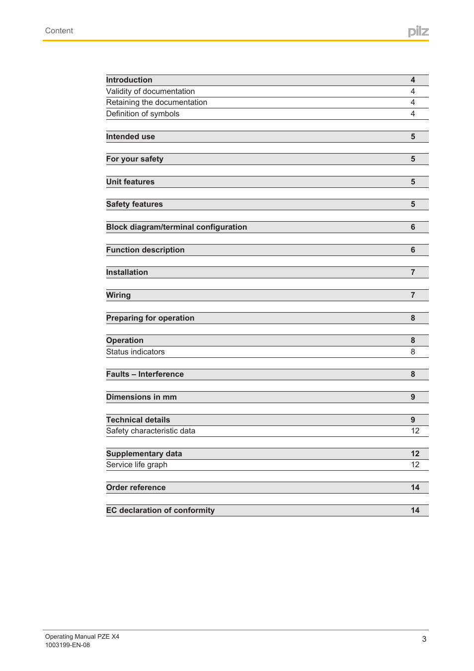 Pilz PZE X4 24VDC 4n/o User Manual | Page 3 / 15